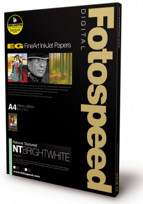 Natural Textured Bright Wite 315g/m, A2, 20 Blatt