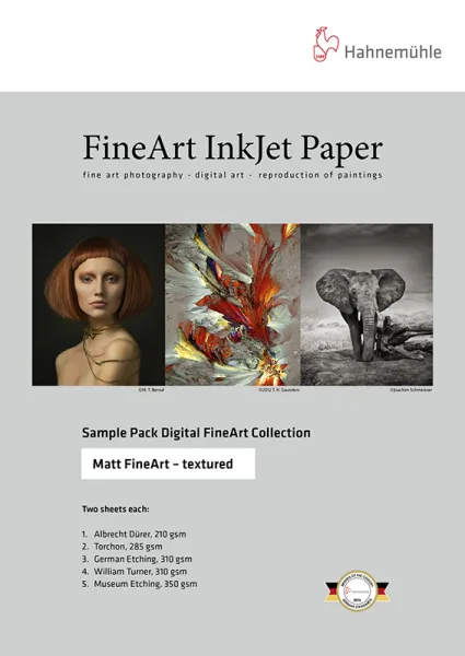 Hahnemühle Matt Fine Art Textured Testpackung DIN A3+