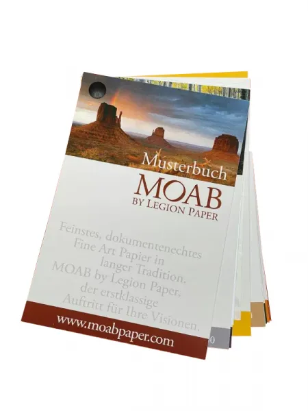 Moab Musterbuch, bedruckt, Format DIN A6