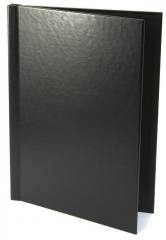 Easy Book, DIN A4 Hochformat, schwarzer Ledereinband, ohne Fenster