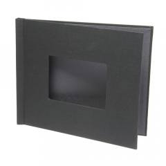 Easy Book, 12 x 12" (30,5 x 30,5cm), schwarzer Textileinband, mit Fenster